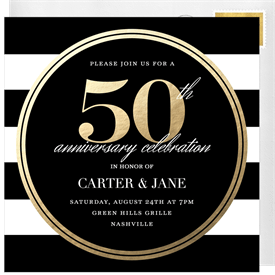 '50th Celebration' Anniversary Party Invitation
