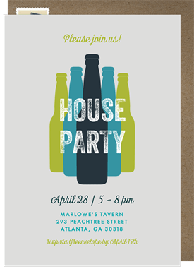 'Bottled Happy Hour' Entertaining Invitation