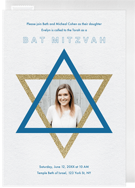 'Bright & Bold' Bat Mitzvah Invitation