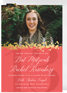 'Effervescent Mitzvah' Bat Mitzvah Invitation