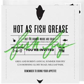 'Fish Fry' Entertaining Invitation