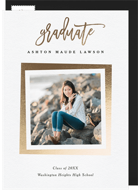 'Modern Graduate' Graduation Announcement