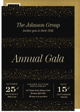 'Shimmery Surprise' Gala Invitation