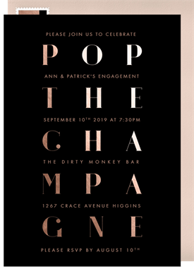 'Champagne Grid' Party Invitation