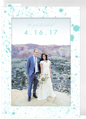 'Splatter Frame' Wedding Announcement