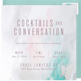 'Soft Marbling' Happy Hour Invitation