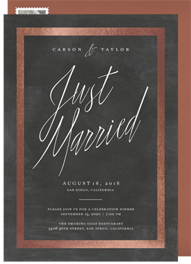 'Cool and Contemporary' Wedding Announcement