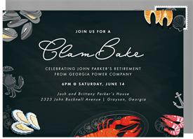 'Seafood Smorgasbord' Entertaining Invitation