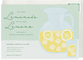 'Fresh Lemonade' Social Distancing Invitation