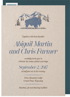 'Grand Teton' Wedding Invitation
