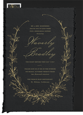 'Botanique' Rehearsal Dinner Invitation