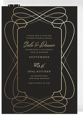 'Costumes & Cocktails' Gala Invitation