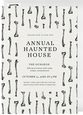 'Copious Bones' Halloween Invitation