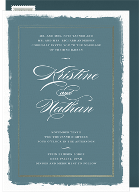'Rustic Elegance' Wedding Invitation
