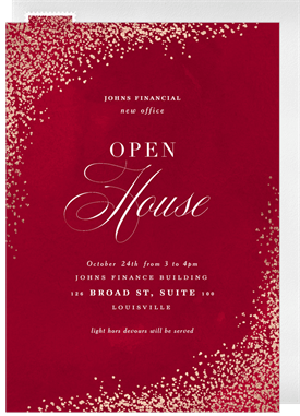 'Luxe Confetti' Open House Invitation