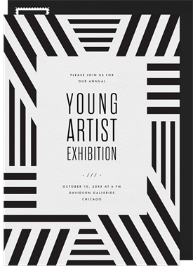 'Hypnotic Lines' Business Invitation