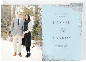 'Shimmery Confetti' Wedding Announcement