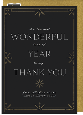 'Minimalist Snowflakes' Business Holiday Greetings Card