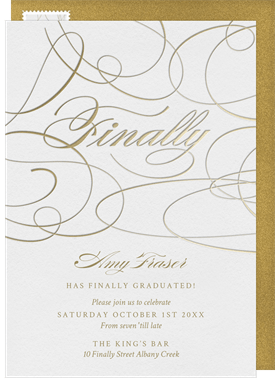 'Flourished Finale' Graduation Invitation