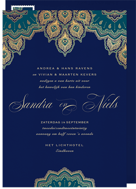 'Exquisite Peacock' Wedding Invitation
