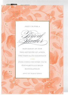 'Elegant Florals' Bridal Shower Invitation
