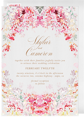 'Watercolor Wildflowers' Wedding Invitation