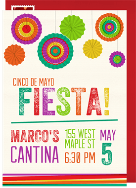 'Paper Accordions' Cinco de Mayo Invitation