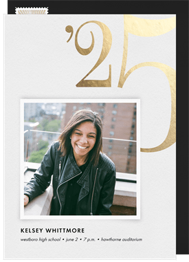'Big Gold Year' Graduation Invitation