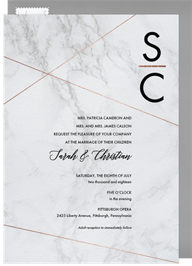 'Chic Marble' Wedding Invitation