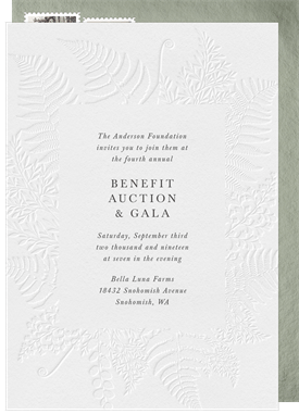 'Simple Foliage' Gala Invitation