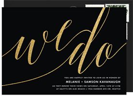 'Golden We Do' Vow Renewal Invitation