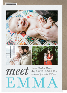 'Classic Showcase' Birth Announcement
