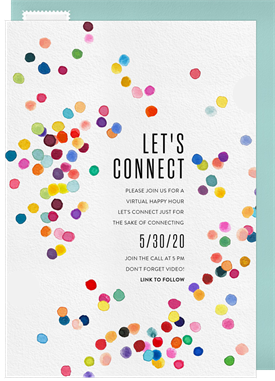 'Confetti Burst' Virtual / Remote Invitation