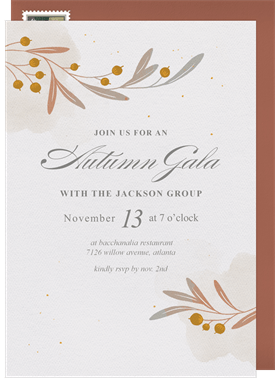 'Autumn Branches' Gala Invitation