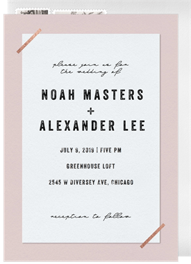 'Corner Foil' Wedding Invitation
