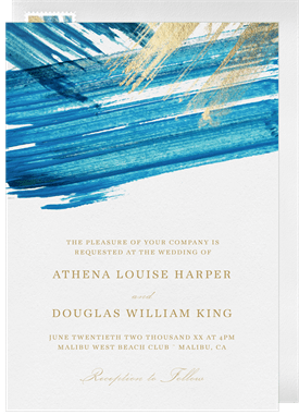 'Elegant Gold Leaf' Wedding Invitation