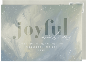 'Joyful Paint Strokes' Business Holiday Greetings Card