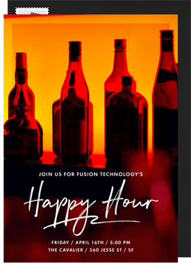 'Party Vibe' Happy Hour Invitation