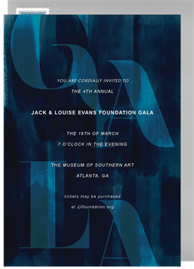 'Painted Gala' Gala Invitation