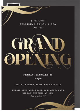 'Grand Gold' Grand opening Invitation