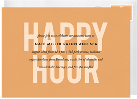 'Simple Statement' Happy Hour Invitation