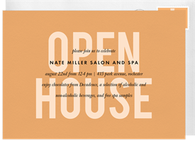 'Simple Statement' Open House Invitation
