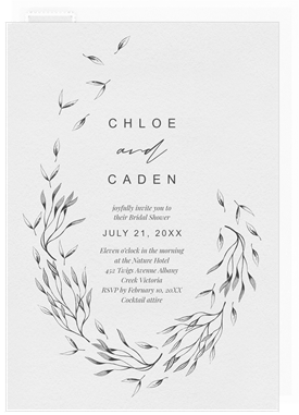'Deconstructed Wreath' Bridal Shower Invitation