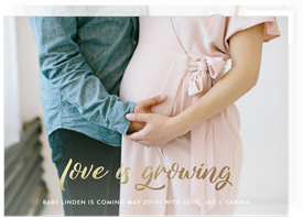 'Love is Growing' Pregnancy Announcement