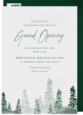 'Monochrome Forest' Grand opening Invitation