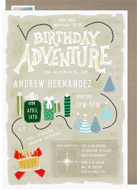 'X Marks the Spot' Kids Birthday Invitation