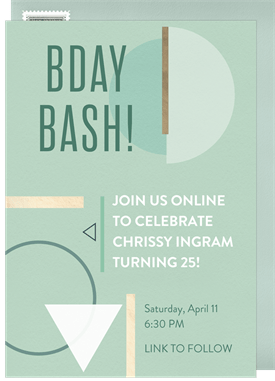 'Bauhaus Inspired' Virtual / Remote Invitation