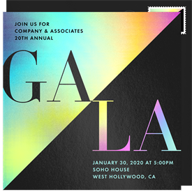 'Diagonal Gala' Gala Invitation