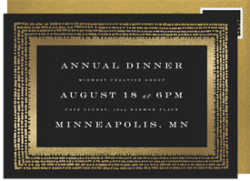'Simplified Elegance' Dinner Invitation