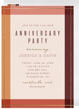 'Trendy Tones' Anniversary Party Invitation